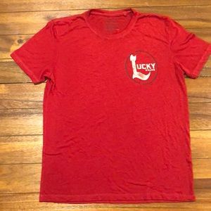 Lucky Brand Red Teeshirt Medium